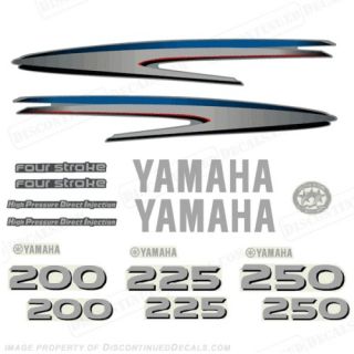 Yamaha 200/225/250hp 4 Stroke/HPDI Outboard Decal Kit