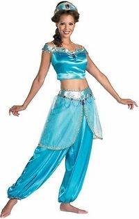 Adult Disney Princess Jasmine Aladdin Halloween Costume (Size Large 