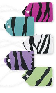 50 BOUTIQUE Zebra Print Paper Price Tags STRUNG PRICE TAGS