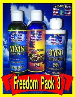 MMSGLs Freedom Pack 3   Miracle Mineral Solution Combo Pack from MMS 