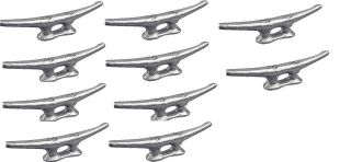 MARINE DOCK CLEAT 4 GALVANIZED OPEN BASE BOAT 10 PACK