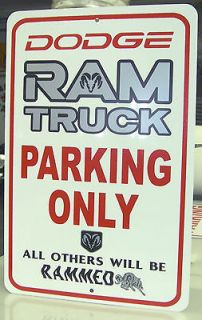 DODGE Ram 1500 2500 3500 parking sign