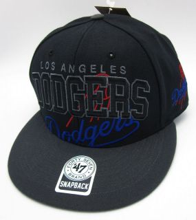 MLB Vintage LA Los Angeles Dodgers Snapback Cap Hat 2tone Black 