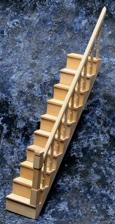 Dollhouse miniature Narrow stairs kit stair case railings/spin​dle 