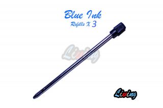   Blue color 3pcs* ink refills for Swarovski Crystalline ballpoint pen