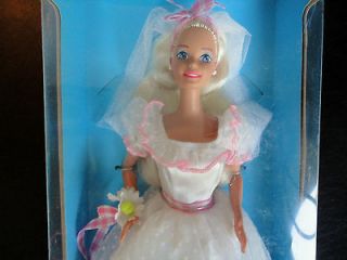 NEW 1994 Country Bride BARBIE DOLL Wedding Dress Clothes Veil Earrings 
