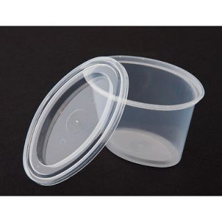   12 Clear Oval Plastic Flexible Containers Jars Lids Ellipso 2oz