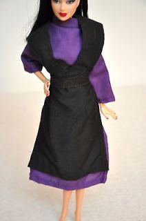 Barbie Doll Clothing Dress & Apron Black Purple Amish Country