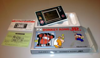 DONKEY KONG JR DJ 101 – 1982 NINTENDO GAME & WATCH – GAME + MANUAL 