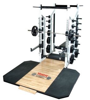   Double Half Rack Power Home Gym Squat Cage Smith Machine Weight