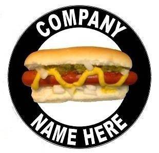 12 Personalized Hot Dog Cart or Truck Decals with Your Company 