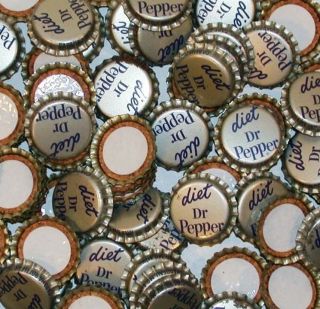 Soda pop bottle caps Lot of 25 DIET DR PEPPER cork lined unused new 