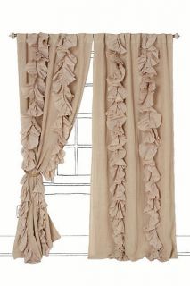   Anthropologie Curtain PAIR   Wandering Pleats 50 x 84 inches Neutral