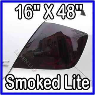 16 X 48 DARK SMOKE TAIL LIGHTS FILM SHEET OVERLAY SMOKED TINT COVER 