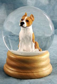 American Staffordshire Terrier Dog Figure Water Globe. Home Decor 