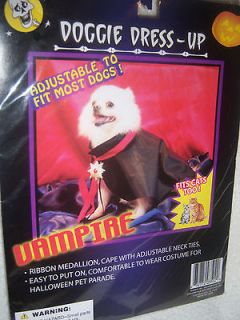 New DOGGIE DRESS UP ~FITS CATS TOO~ VAMPIRE COSTUME FOR HALLOWEEN 