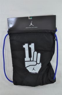 JORDAN DRAWSTRING SLINGBACK BLACK 11 PEACE HAND JUMPMAN BACK BAG