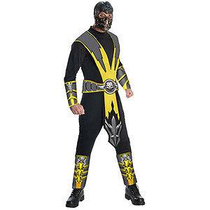 Halloween Dress Up Mens Mortal Kombat Scorpion Costume Size XL 40 42