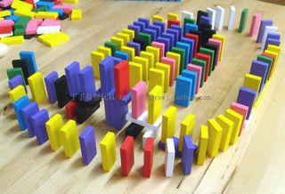   200pcs Many Colors Authentic Standard Wooden Children Domino Toys