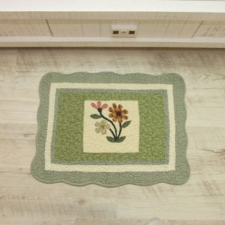 Big Green Flower Door Mat, Floor Mats, Bath Mat, Area Rug / New / Free 