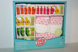 BABY ALIVE PLAY DOLL FOOD & DIAPERS SUPER REFILL PACK NEW