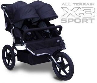 NEW Tike Tech All Terrain X3 Sport CLASSIC BLACK Double Stroller