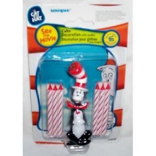 Dr Seuss Cat In The Hat 6 Candles & Cake Topper Official Movie 