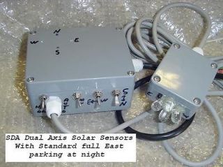 DUAL AXIS Solar tracker sensors with East parking possition at dark 