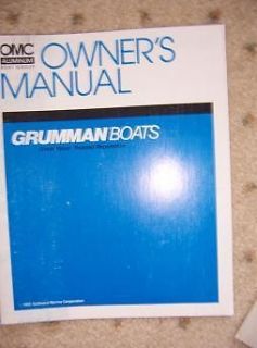 1992 Grumman OMC Aluminum Boat Owner Manual Outboard Marine Features 