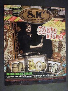   at the Disco drummer Spencer Smith for SJC Drums 2008 Promo Print Ad
