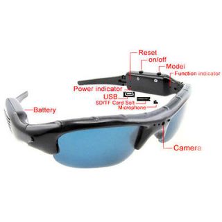 NEW Mini DVR Spy Sunglasses Camera Audio Video Recorder DV HIDDEN 