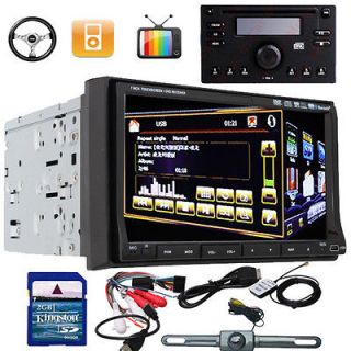   Panel+CAM+Map+​2 Din 7 Car CD DVD Player GPS Dual Zone Bluetooth TV