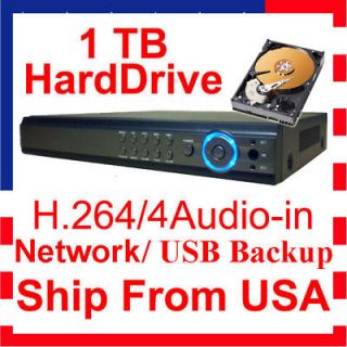 Standalone 8CH H.264 Home Monitoring Surveillance Security CCTV DVR 