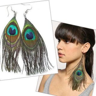 nice item 18pairs peacock feather animal rare fashion earring new 
