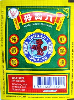 BOTAN Original Thai Herbal Mouth Freshener /Soothing Day/Irritated 