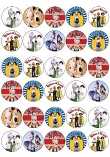   & GROMIT IMAGES EDIBLE CUP CAKE TOPPERS PREMIUM RICE PAPER 214