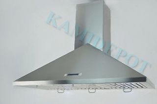 30 Wall Mount Stainless Steel Range Hood w/Removable Baffle Filters K 
