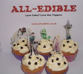   TANGLED**STAND​ING** CUPCAKE/FAIRY CAKE TOPPERS EDIBLE RICE PAPER