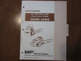 Massey Ferguson MF 190 250 370 chain saw parts manual