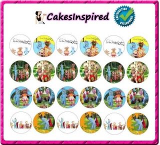 24 x IN THE NIGHT GARDEN Edible Rice Paper Cupcake Fairy CAKE TOPPERS 