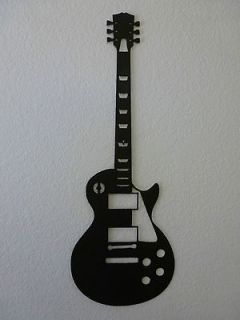 Gibson Les Paul Electric Guitar Silhouette   Metal Wall Art Decor 