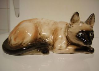   Siamese Vintage Cat Figurine by Shafford Japan Rare Lovables range