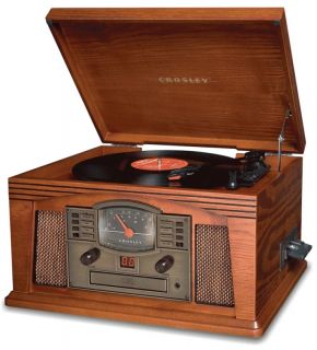 Retro Vintage AM/FM   Record Player Turntable, CD, 