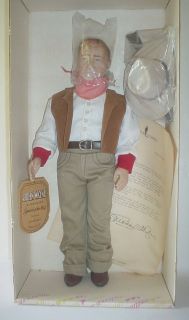 1981 EFFANBEE JOHN WAYNE DOLL FIGURE VINTAGE COLLECTIBLE NEVER REMOVED 