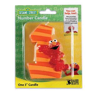 Elmo #1 Birthday Cake Candle Party supplies First 1st topper favors
