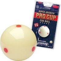 NEW SUPER ARAMITH PRO CUP CUE BALL 6 RED SPOTS TV BALL 