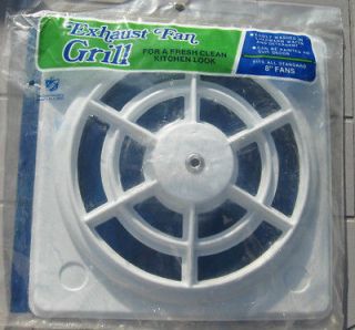 WHITE EXHAUST KITCHEN FAN GRILL FITS ALL STANDARD 8 FANS THE CREST 