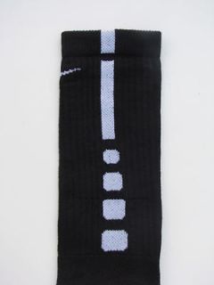 Nike Elite Running Basketball Crew Black / White Socks Size XL 12 15 