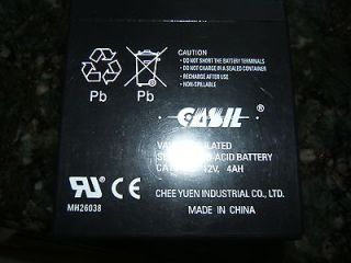   listed 12 V 4 AH RECHARGEABLE GEL CELL BATTERY 4 amp hr Lead Acid new