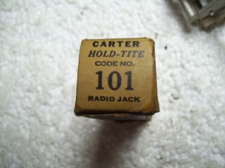 NOS Carter Radio Phone Jack TRF Antique Wireless headphone hold 